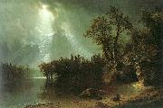 Albert Bierstadt Passing Storm over the Sierra Nevada Sweden oil painting artist